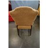 Image 4 : ANTIQUE PARLOUR CHAIR, HAS BEEN REUPHOLSTERED WITH BEIGE FABRIC