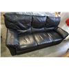 Image 1 : BLACK LEATHER SOFA