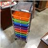 Image 1 : 10 DRAWER MULTI COLOR AND CHROME ORGANIZER