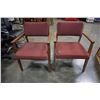 2 WOOD FRAMED MCM DINING CHAIR