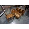 Image 3 : CHILDS ROCKER AND 2 DOLL ROCKERS