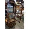 Image 2 : WALNUT ILLUMINATED GLASS DISPLAY CABINET BY HESPELLER FURNITURE