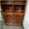 Image 3 : DREXELK CHARLETON CHERRY STORAGE SHELF WITH 2 DOORS, APPROX. 7FT TALL