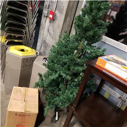 PRELIT CHRISTMAS TREE AND BOX OF CHRISTMAS DECOR