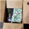 Image 6 : PRELIT CHRISTMAS TREE AND BOX OF CHRISTMAS DECOR