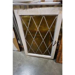 2 x 3 FT LEADED GLASS WINDOW