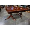 Image 6 : DUNCAN PHYFFE DOUBLE PEDESTAL DINING TABLE W/ JACKKNIFE LEAF AND 6 CHAIRS