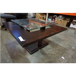 MODERN SQUARE GLASSTOP COFFEE TABLE