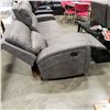 Image 5 : BRAND NEW PERTH RECLINING SOFA AND LOVESEAT, GREY PALOMINO FABRIC,WITH CONSOLE AND CUPHOLDERS, RETAI