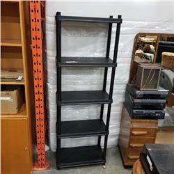 5 TIER BLACK PLASTIC SHELF