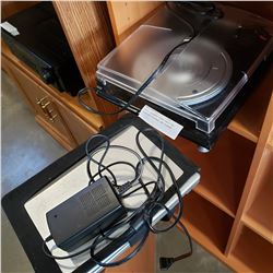 GRACE PORTABLE TURN TABLE AND POLAROID PORTABLE DVD PLAYER