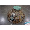 Image 5 : LARGE LEADED GLASS LAMP SHADE