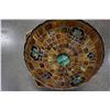 Image 7 : LARGE LEADED GLASS LAMP SHADE