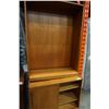 Image 4 : VINTAGE TEAK ENTERTAINMENT STAND WITH 2 SLIDING DOORS