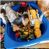 Image 2 : 2 BLUE BINS OF VINTAGE TOYS