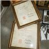 Image 3 : 3 ACTOR PRINTS AND 2 ANTIQUE DIPLOMAS