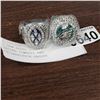 Image 1 : 2 NEW REPRO SUPERBOWL RINGS DALLAS COWBOYS AND PHILADELPHIA EAGLES