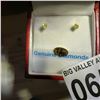 Image 3 : 14KT YELLOW GOLD "CANARY" YELLOW .18CT DIAMOND STUD EARRINGS W/ APPRAISAL $990