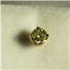 Image 4 : 14KT YELLOW GOLD "CANARY" YELLOW .18CT DIAMOND STUD EARRINGS W/ APPRAISAL $990