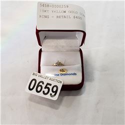 10KT YELLOW GOLD DIAMOND BABY RING - RETAIL $400