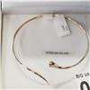 Image 2 : STERLING SILVER YELLOW GOLD PLATED "SERPECT" BANGLE BRACELET - RETAIL $200