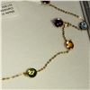 Image 4 : 14KT YELLOW GOLD 4.5mm GENUINE 5CT GEMSTONE BEZEL NECKLACE W/ APPRAISAL $2830