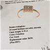 Image 2 : 10KT YELLOW GOLD CZ RING W/ APPRAISAL $650