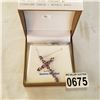 Image 1 : STERLING SILVER GENUINE AMETHYST CROSS PENDANT W/ STERLING CHAIN - RETAIL $600