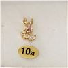 Image 3 : 10KT YELLOW GOLD CZ FLORAL PENDANT .42CT W/ APPRAISAL $450