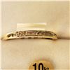Image 4 : 10KT YELLOW GOLD .10CT DIAMOND RING W/ APPRAISAL $1780