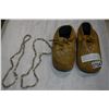 Image 2 : PAIR OF LEATHER BEADED MOCASINS, DREAM CATCHER, AND 2 DRIED CORN NECKLACES