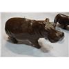 Image 3 : IRON WOOD HIPPPO AND RHINO AND STONE HIPPO