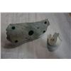 Image 4 : HOSELTON SCULPTURES ALUMINUM BEAR SCULPTURE, AND SOAPSTONE BEAR