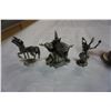 Image 2 : PEWTER DRAGON CANDLE STICKS AND FANTASY FIGURES