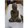 Image 2 : VINTAGE CARVED BUDDAH AND CARVED STONE FOO DOGS
