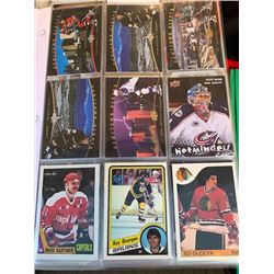 BINDER OF HOCKEY CARD COLLECTION STARS, INSERTS AND SUBSET CARDS