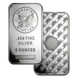 5 oz. Sunshine Silver Bar -.999 Pure