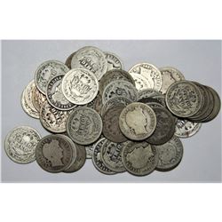 (50) Better Grade Barber Dimes - 90% Silver