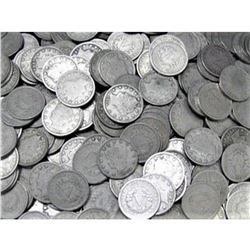 (100) V Nickels - Random AVG. Circulated