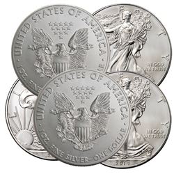 (5) US Silver Eagles- BU Random Date