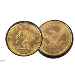 1907 $2.5 Gold Liberty Quarter Eagle