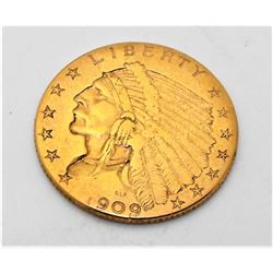 1909 $2.5 Gold Indian