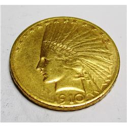 1910 S $10 Gold Indian