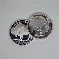 (1) 1 oz. Silver Buffalo Design Round