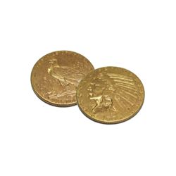 1909 D $5 Gold Indian Half Eagle