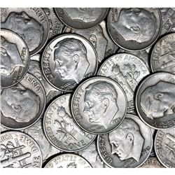 (100) Roosevelt Dimes -90% Silver Mixed Dates