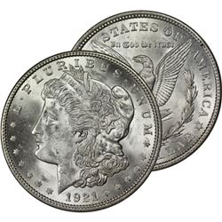 1921 P Bu Morgan Dollar Last Year Issue