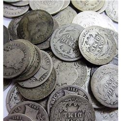 (40) 90% Silver Barber Dimes - AG-G