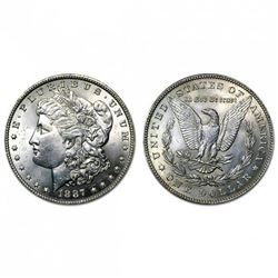 1887 P BU Morgan Silver Dollar