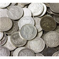 Lot of (100) Random Date and Grade Morgan Dollars